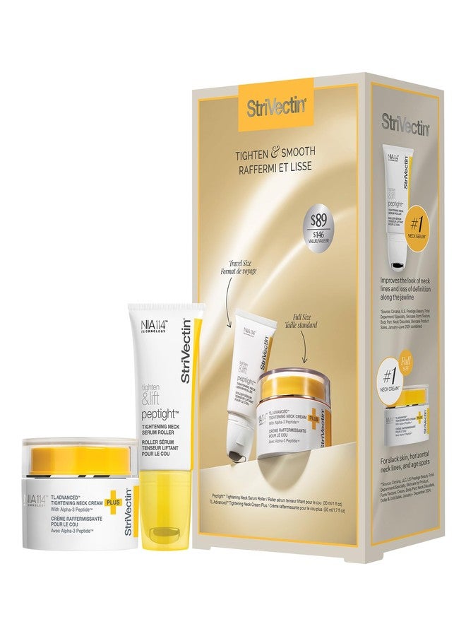 StriVectin Tighten & Smooth Neck Cream and Neck Serum Roller Anti-aging Skin Care 2-Piece Set, Smoothing Look of Wrinkles and Fine Lines, Improves Crepey Skin and Vertical Lines - Image 3